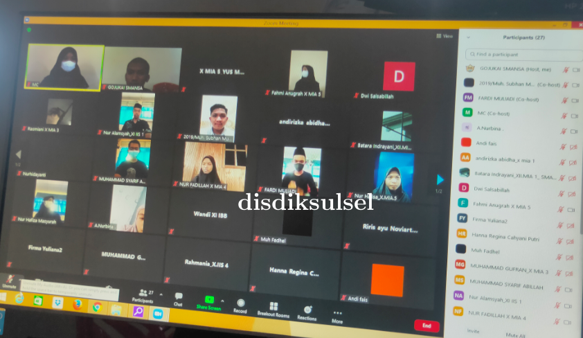 Ekstrakurikuler Karate-do SMAN 1 Soppeng  laksanakan REMAKTER Secara Virtual