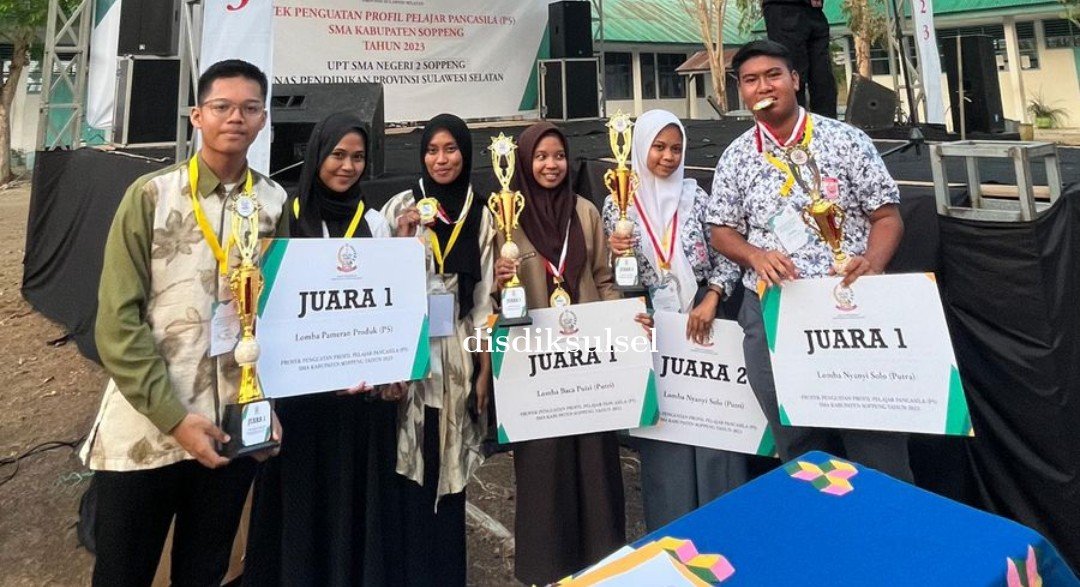 SMAN 1 Soppeng Meraih Juara Lomba Projek Penguatan Profil Pelajar Pancasila (P5) Tahun 2023